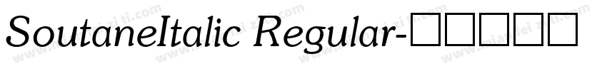 SoutaneItalic Regular字体转换
